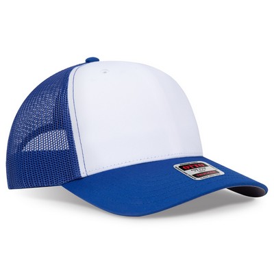 OTTO CAP Seamless 6 Panel Mid Profile Mesh Back Trucker Hat